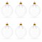 Set of 6 Clear Glass Ball Christmas Ornaments DIY Craft 3.25 Inches